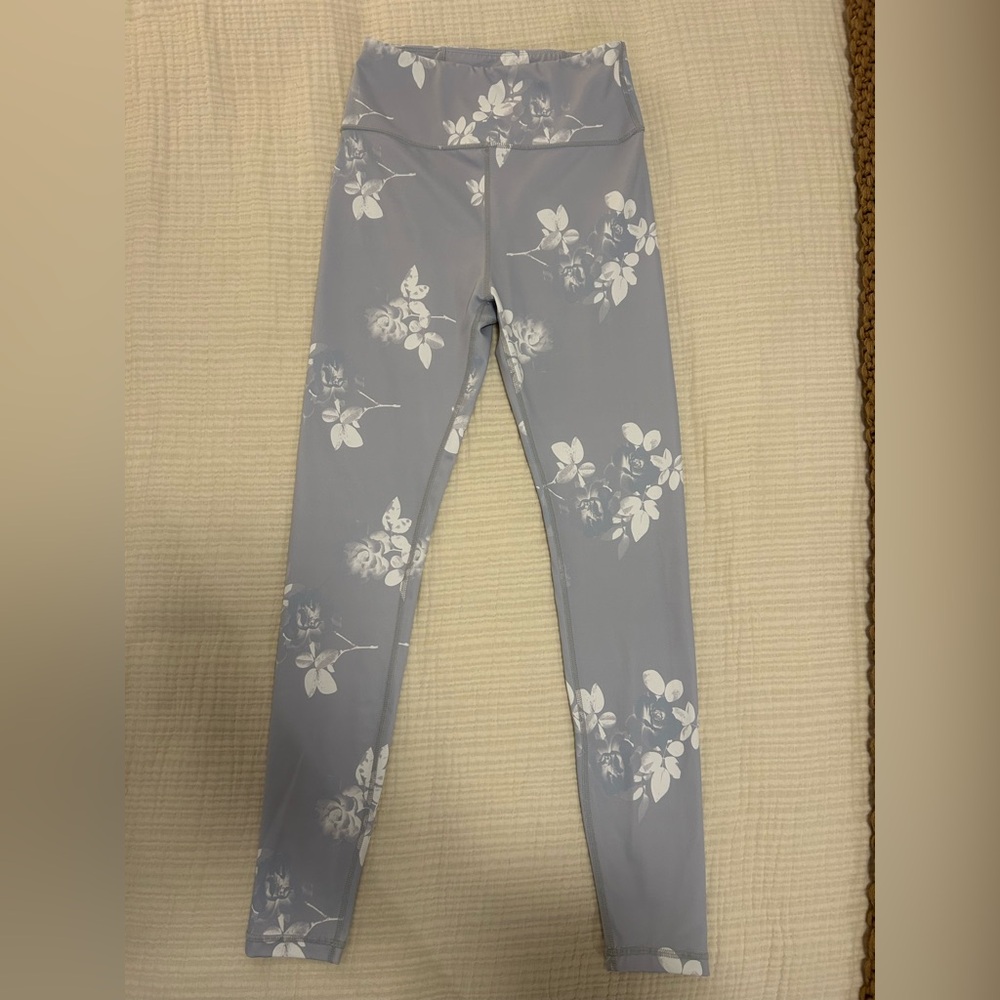 Floral Gray Kids Leggings